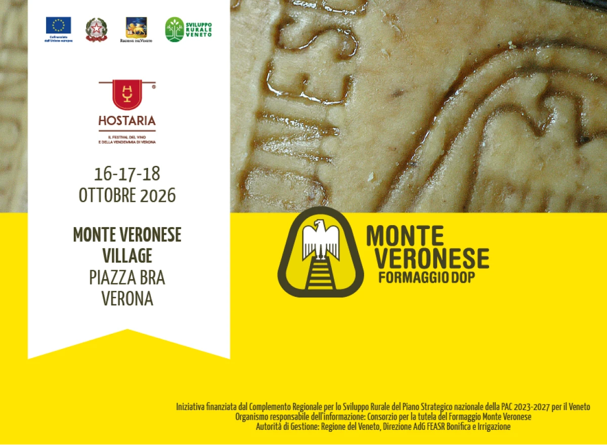 Hostaria Verona 2026 | Piazza Brà si veste di giallo con il Monte Veronese Village